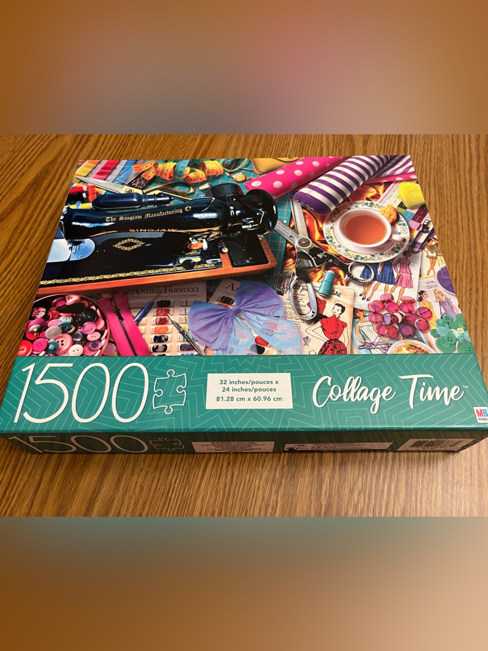Collage Time 1500 Piece Jigsaw Puzzle Sewing Notions Used Complete